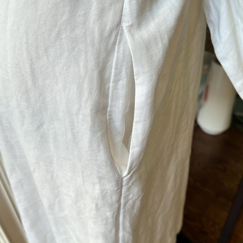 Vineyard vines White tie front linen dress Size 10 - Picture 9 of 14